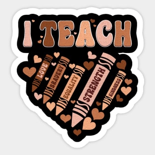 I Teach Black History Teacher Sticker